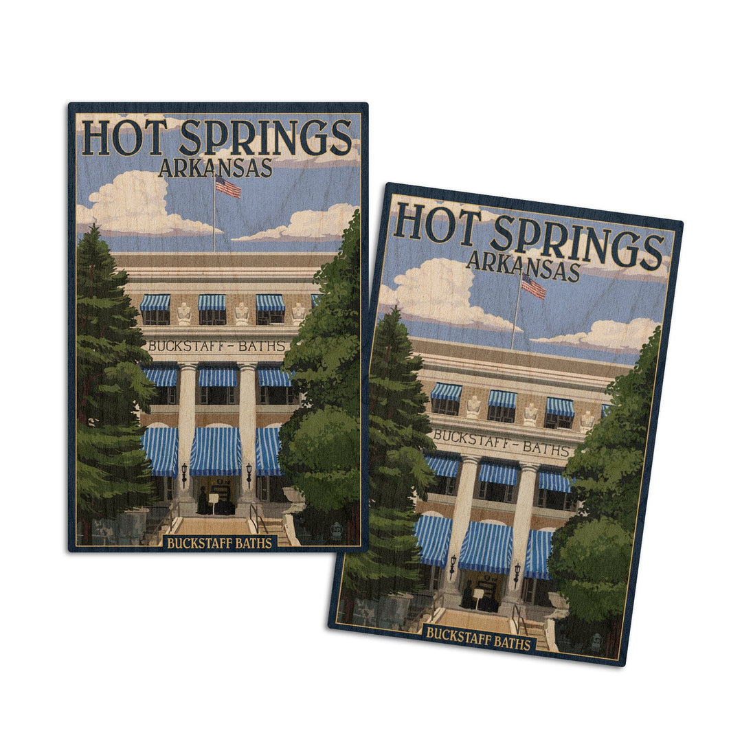 Hot Springs National Park, Arkansas, Buckstaff Bathhouse, Lantern Press Artwork, Wood Signs and Postcards - Lantern Press