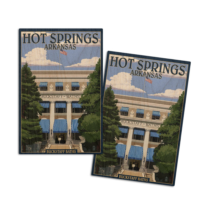 Hot Springs National Park, Arkansas, Buckstaff Bathhouse, Lantern Press Artwork, Wood Signs and Postcards - Lantern Press