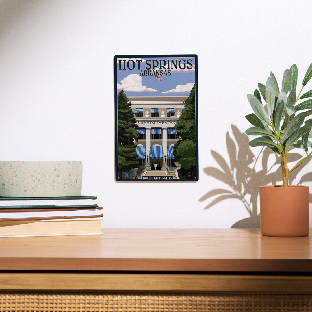 Hot Springs National Park, Arkansas, Buckstaff Bathhouse, Lantern Press Artwork, Wood Signs and Postcards - Lantern Press