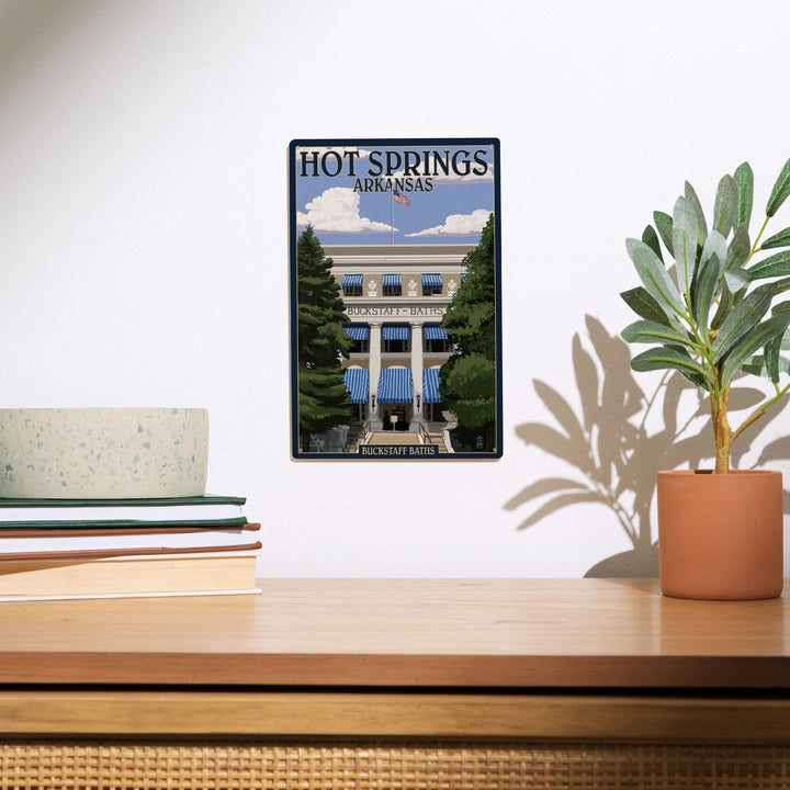 Hot Springs National Park, Arkansas, Buckstaff Bathhouse, Lantern Press Artwork, Wood Signs and Postcards - Lantern Press