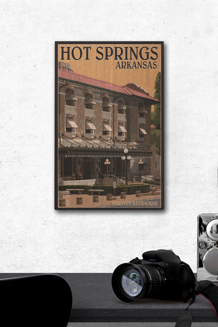 Hot Springs National Park, Arkansas, Fordyce Bathhouse, Lantern Press Artwork, Wood Signs and Postcards - Lantern Press