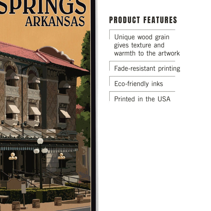 Hot Springs National Park, Arkansas, Fordyce Bathhouse, Lantern Press Artwork, Wood Signs and Postcards - Lantern Press