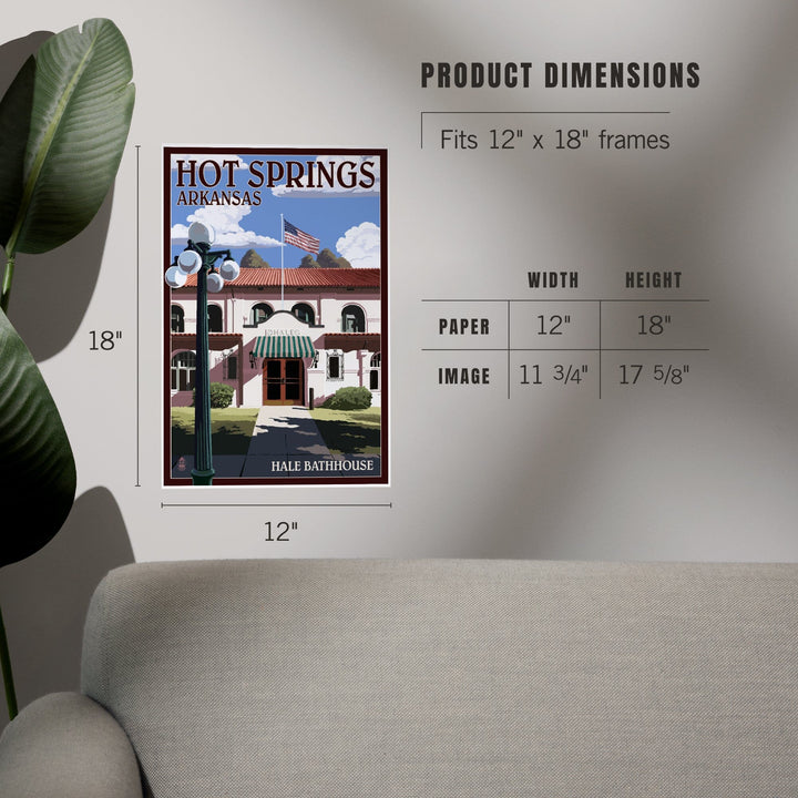 Hot Springs National Park, Arkansas, Hale Bathhouse, Art & Giclee Prints - Lantern Press
