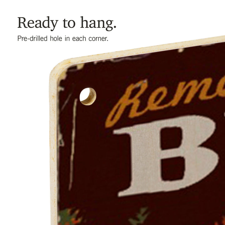 Hot Springs National Park, Arkansas, Home of Bigfoot, Mountains, Wood Signs and Postcards Wood Lantern Press