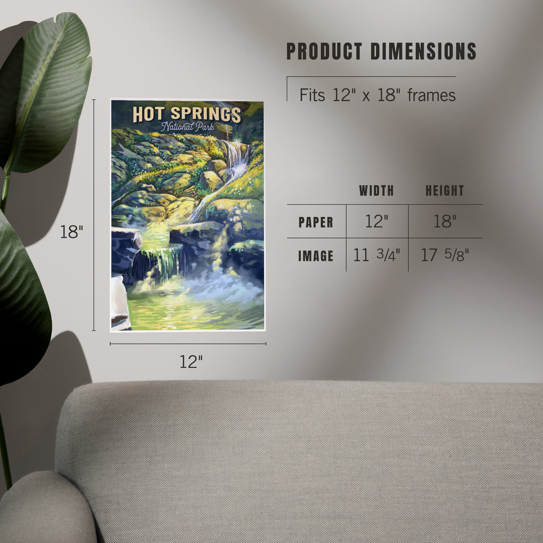 Hot Springs National Park, Arkansas, Oil Painting, Art & Giclee Prints Art Lantern Press