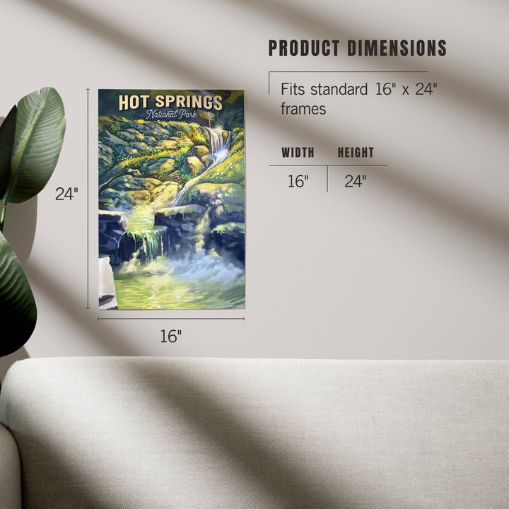 Hot Springs National Park, Arkansas, Oil Painting, Art & Giclee Prints Art Lantern Press
