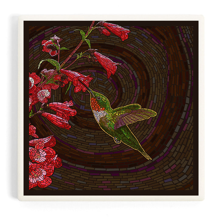 Hummingbird, Paper Mosaic, Coasters Coasters Lantern Press
