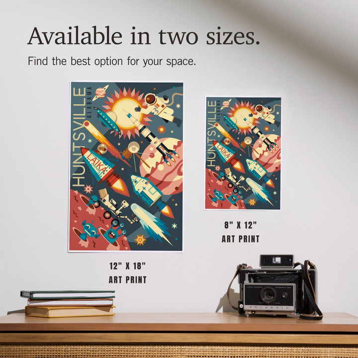 Huntsville, Alabama, Space Geometric, Art & Giclee Prints - Lantern Press