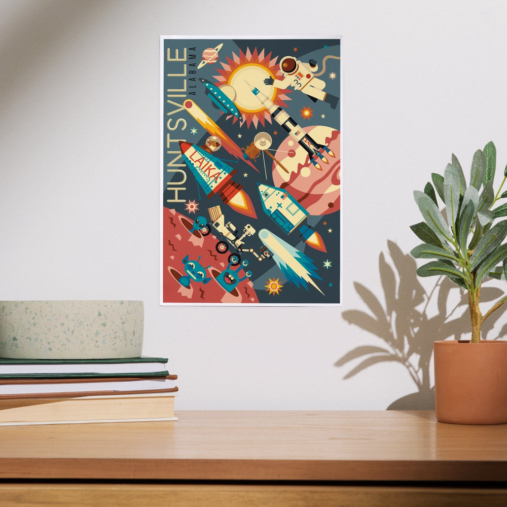 Huntsville, Alabama, Space Geometric, Art & Giclee Prints - Lantern Press