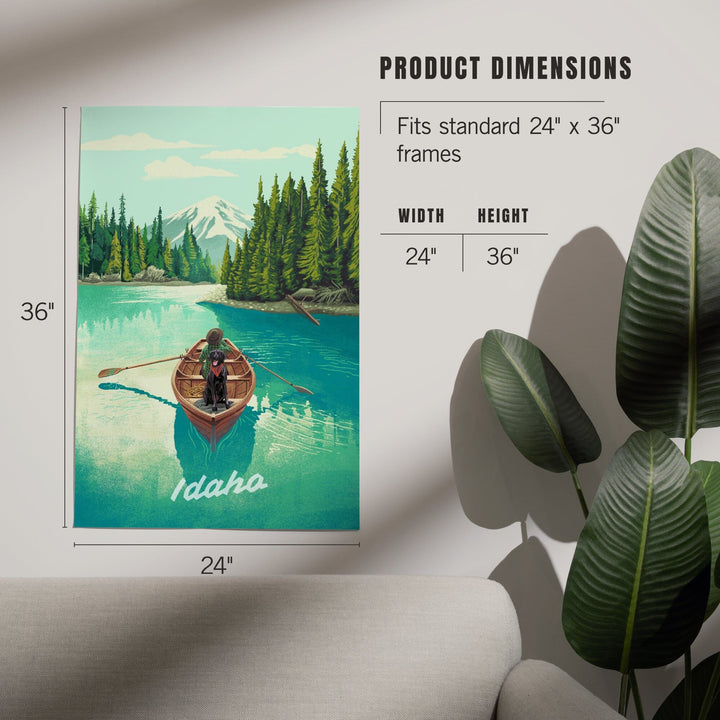 Idaho, Quiet Explorer, Boating, Mountain, Art & Giclee Prints Art Lantern Press