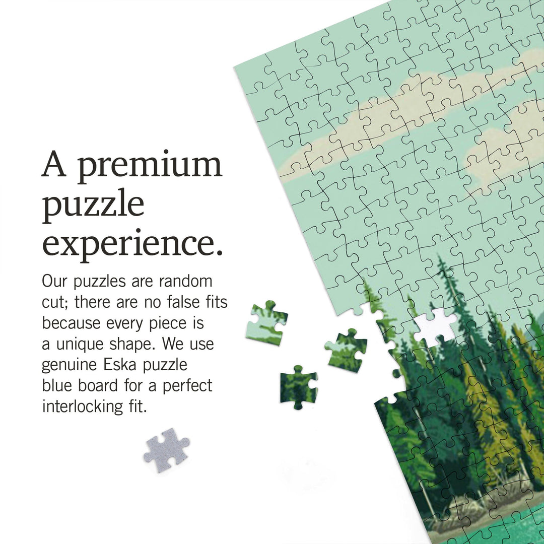 Idaho, Quiet Explorer, Boating, Mountain, Jigsaw Puzzle Puzzle Lantern Press