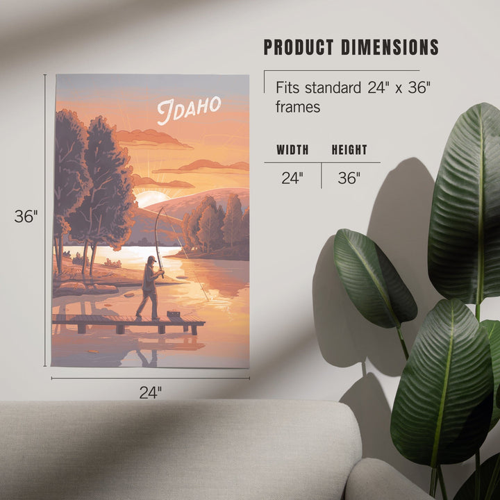 Idaho, This is Living, Fishing with Hills, Art & Giclee Prints Art Lantern Press