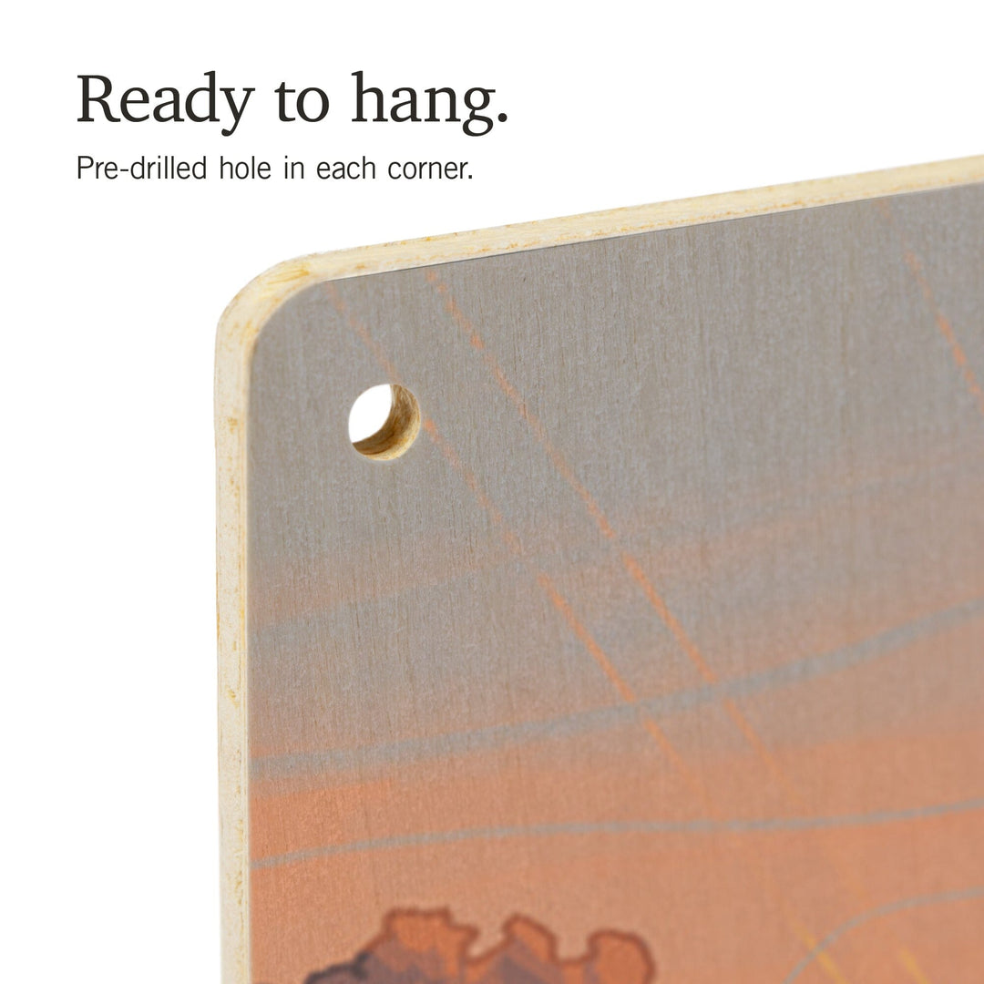 Idaho, This is Living, Fishing with Hills, Wood Signs and Postcards Wood Lantern Press