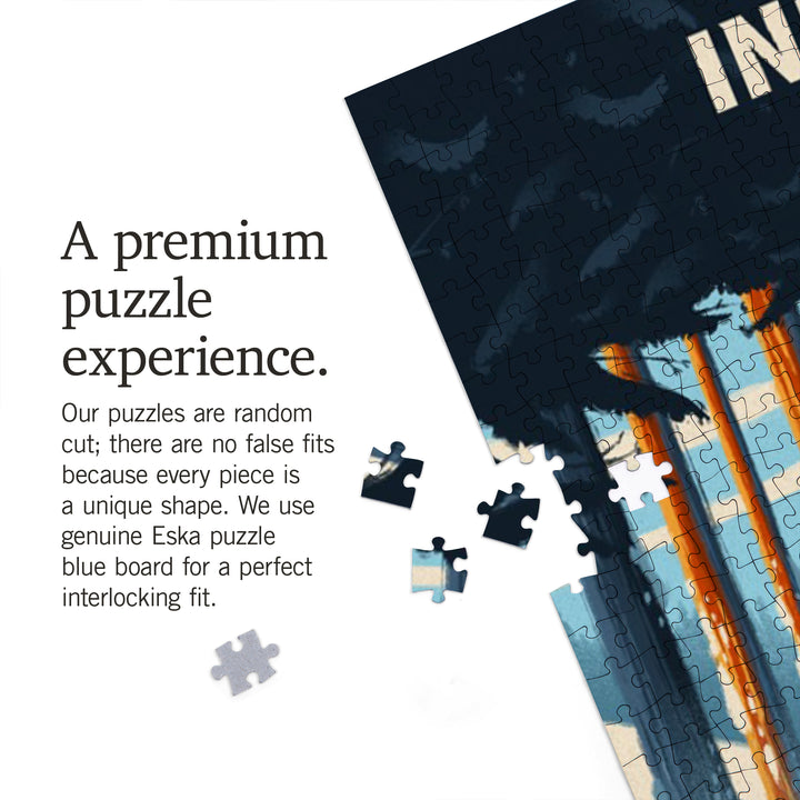 Indiana, Better on Foot, Snowshoeing, Jigsaw Puzzle Puzzle Lantern Press