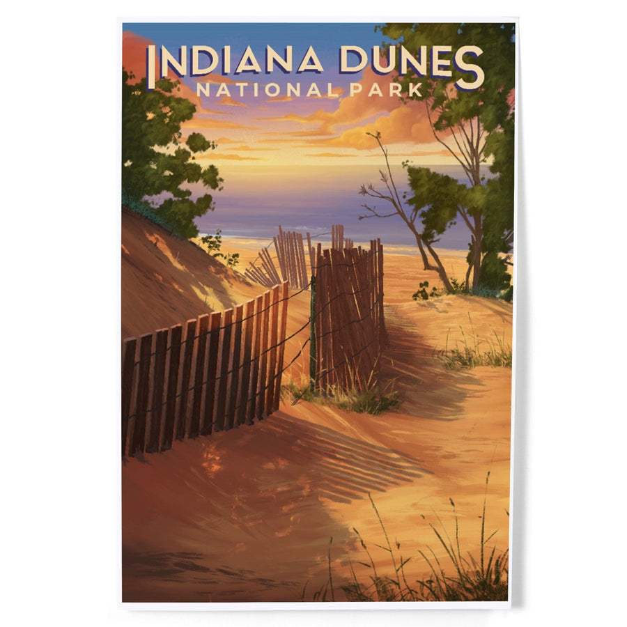 Indiana Dunes National Park, Indiana, Oil Painting, Art & Giclee Prints - Lantern Press