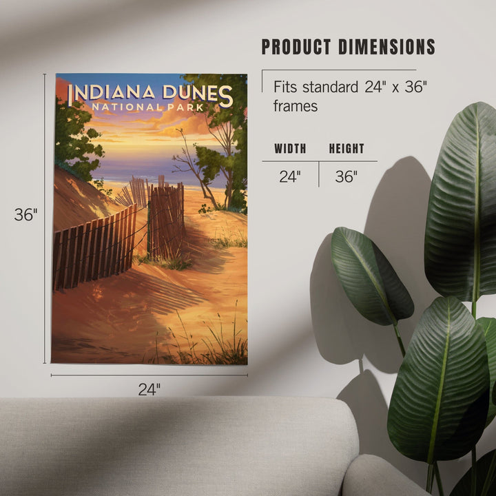Indiana Dunes National Park, Indiana, Oil Painting, Art & Giclee Prints - Lantern Press