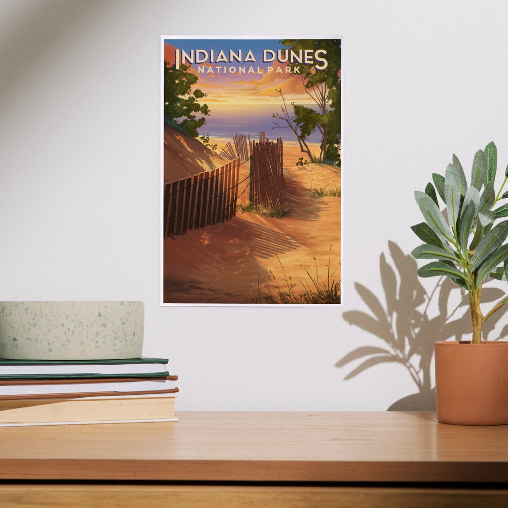Indiana Dunes National Park, Indiana, Oil Painting, Art & Giclee Prints - Lantern Press