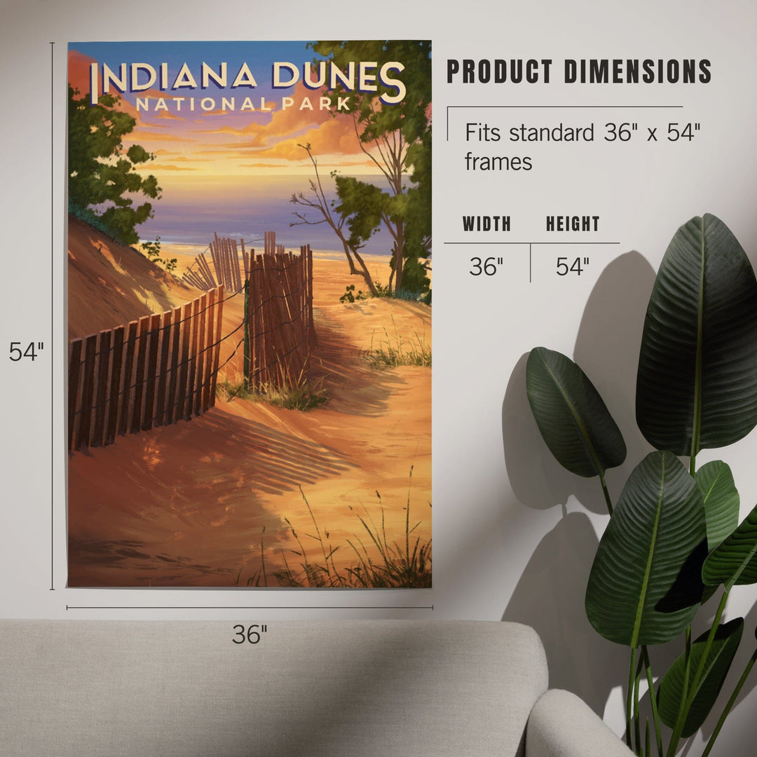 Indiana Dunes National Park, Indiana, Oil Painting, Art & Giclee Prints - Lantern Press