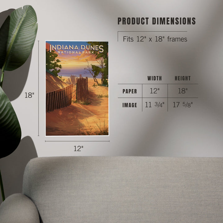 Indiana Dunes National Park, Indiana, Oil Painting, Art & Giclee Prints - Lantern Press