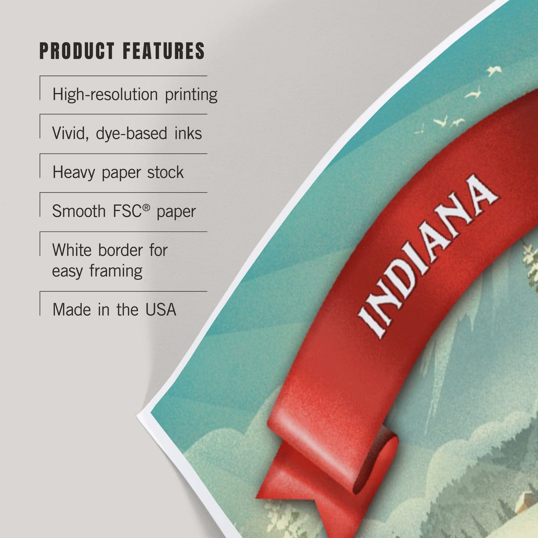 Indiana, Holiday Tradition, Art & Giclee Prints Art Lantern Press