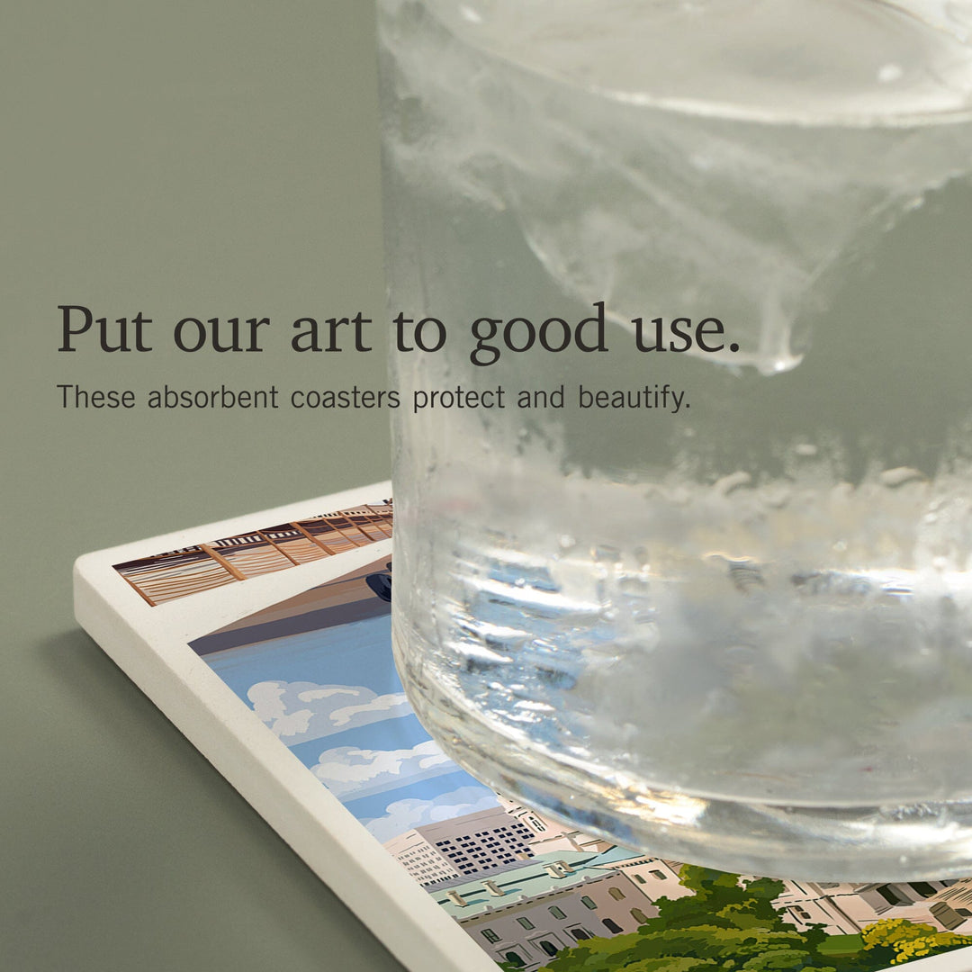 Indianapolis, Indiana, Montage Scenes, Coasters Coasters Lantern Press