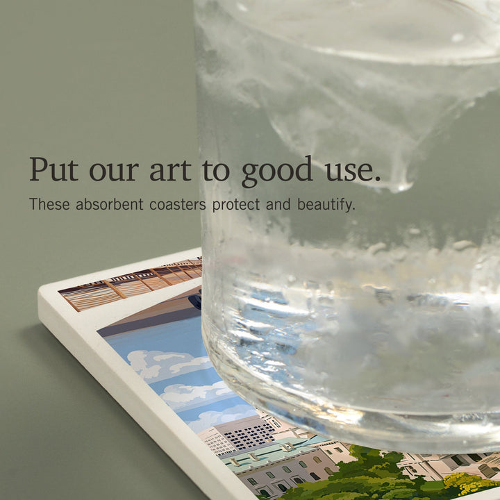 Indianapolis, Indiana, Montage Scenes, Coasters Coasters Lantern Press