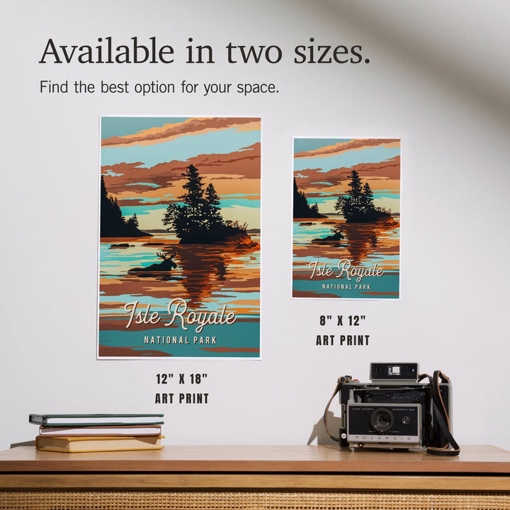 Isle Royale National Park, Michigan, Painterly National Park Series, Art & Giclee Prints - Lantern Press