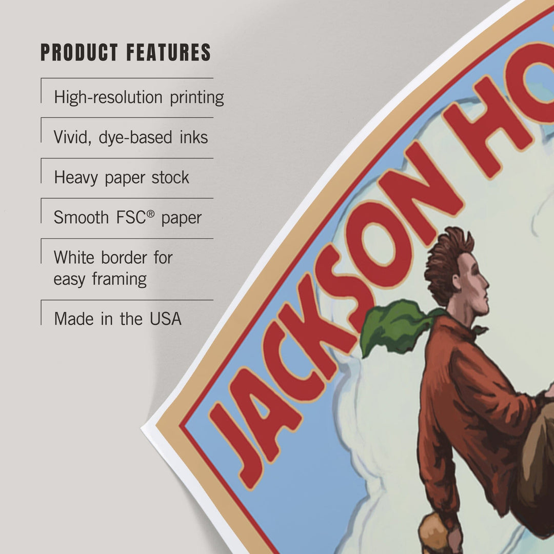 Jackson Hole, Wyoming, Bucking Bronco, Art & Giclee Prints - Lantern Press