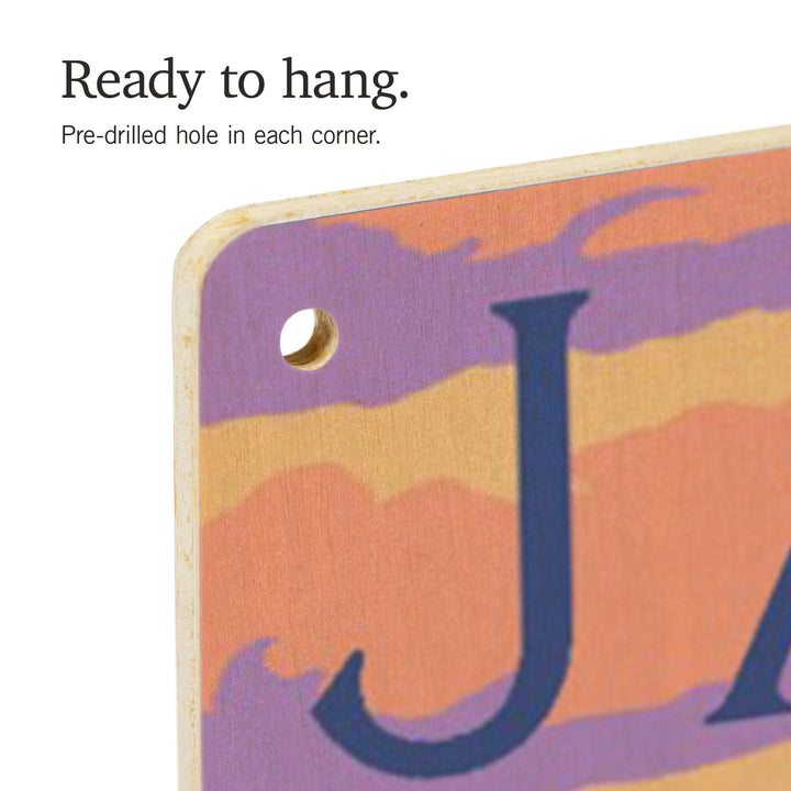 Jasper, Canada, Lake Scene & Canoe, Lantern Press Artwork, Wood Signs and Postcards - Lantern Press