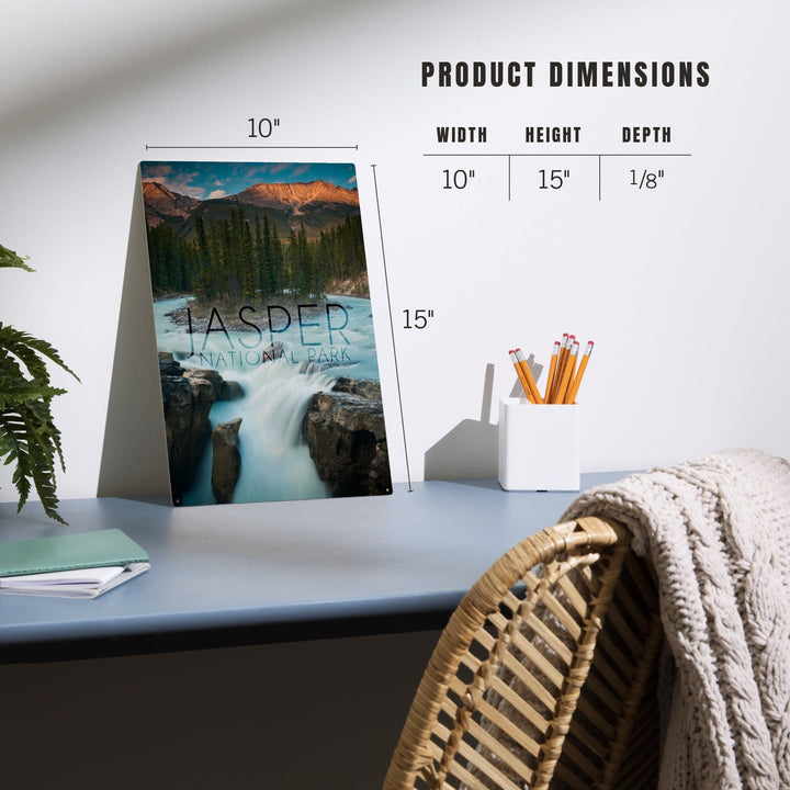 Jasper National Park, Alberta, Canada, Sunwapta Falls, Lantern Press Photography, Wood Signs and Postcards - Lantern Press
