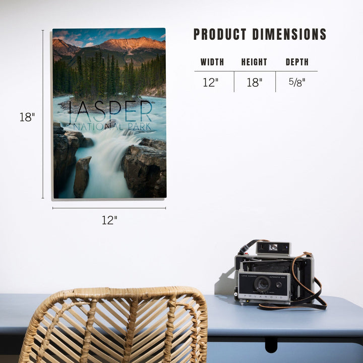 Jasper National Park, Alberta, Canada, Sunwapta Falls, Lantern Press Photography, Wood Signs and Postcards - Lantern Press