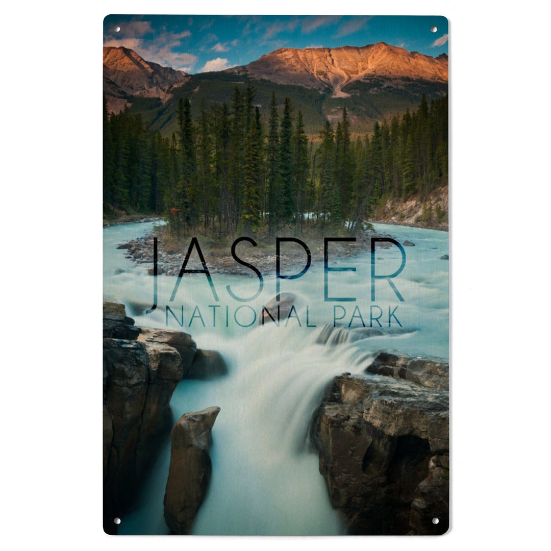 Jasper National Park, Alberta, Canada, Sunwapta Falls, Lantern Press Photography, Wood Signs and Postcards - Lantern Press