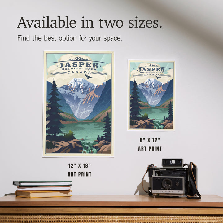 Jasper National Park, Canada, Lake, Lithograph, Art & Giclee Prints Art Lantern Press