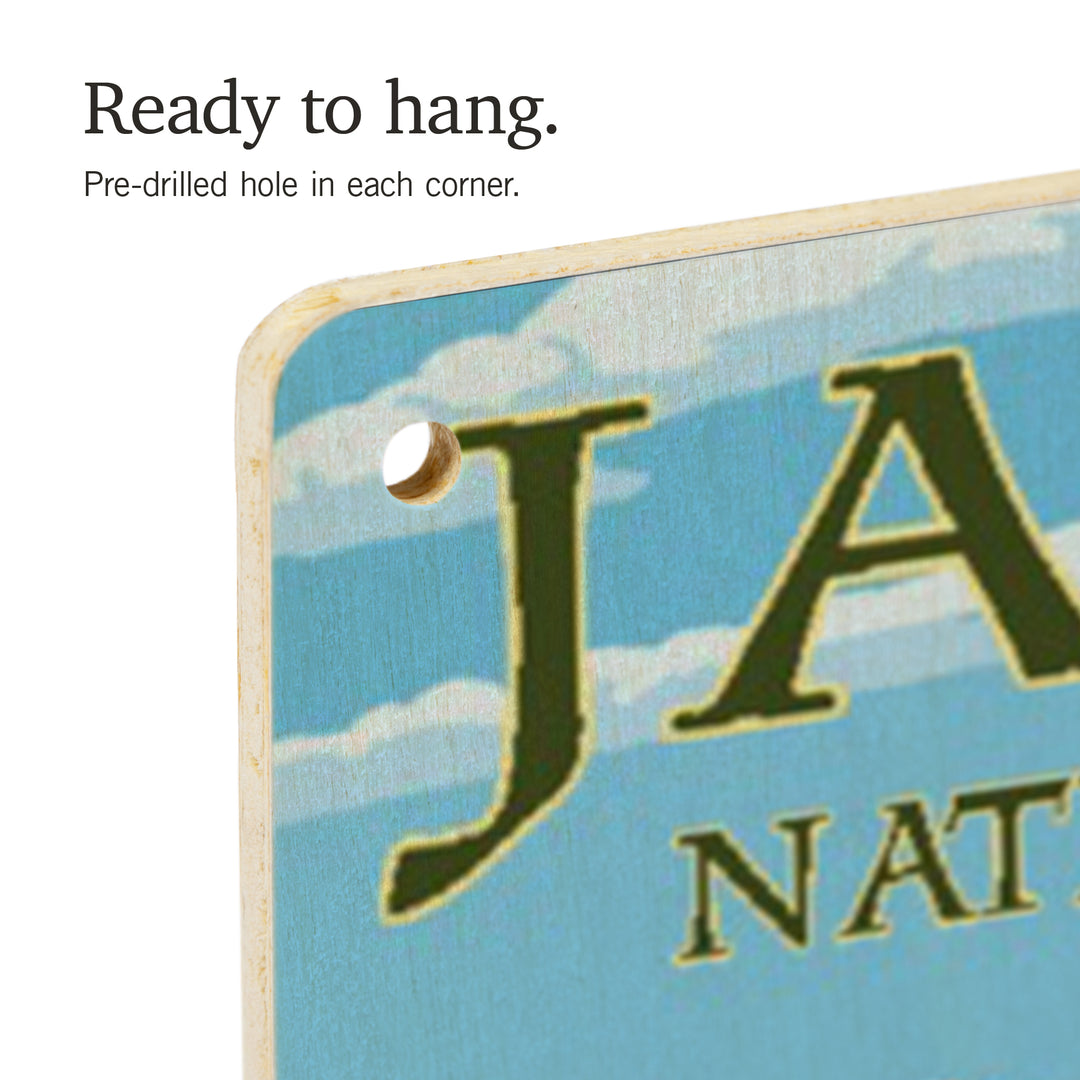 Jasper National Park, Canada, Marmots, Painterly, Wood Signs and Postcards Wood Lantern Press