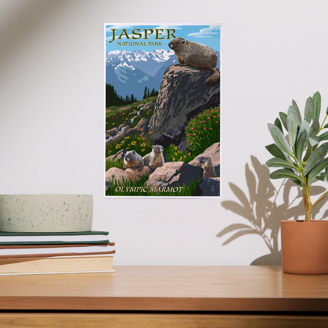 Jasper National Park, Canada, Olympic Marmots, Art & Giclee Prints - Lantern Press