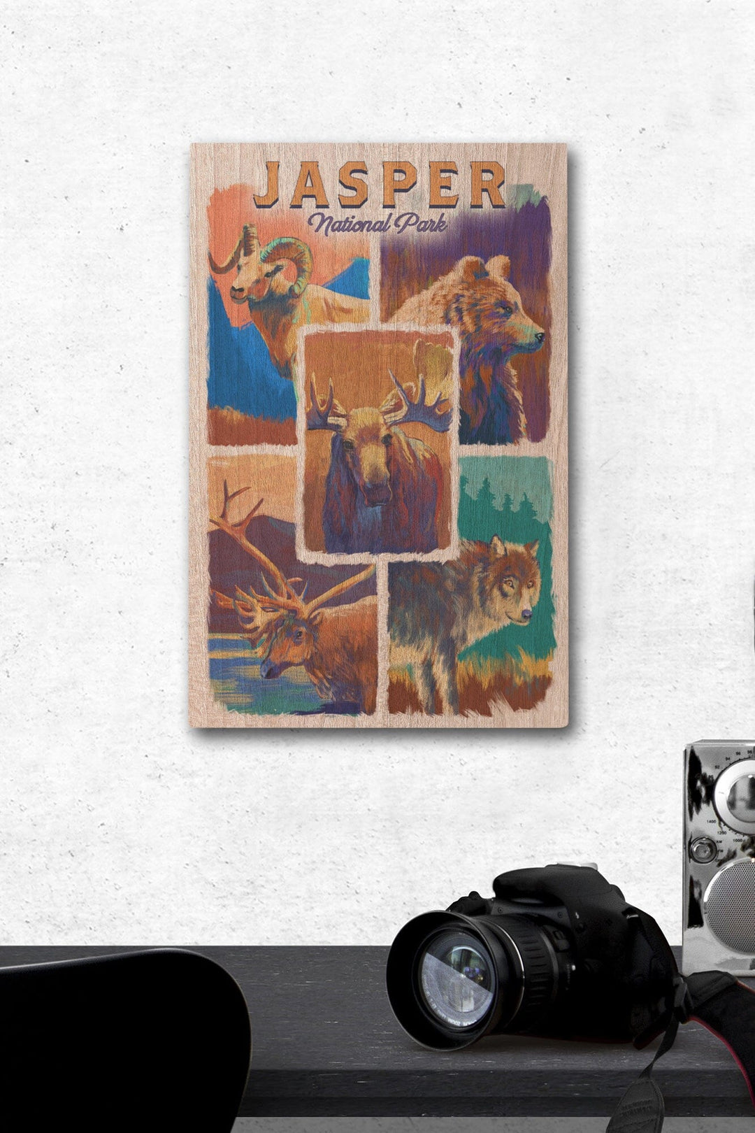Jasper National Park, Canada, Vivid Animals, Lantern Press Artwork, Wood Signs and Postcards - Lantern Press