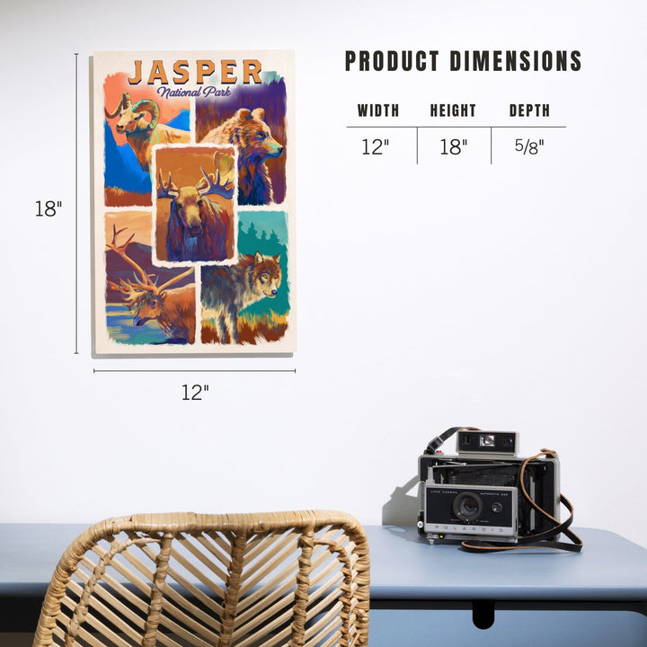 Jasper National Park, Canada, Vivid Animals, Lantern Press Artwork, Wood Signs and Postcards - Lantern Press