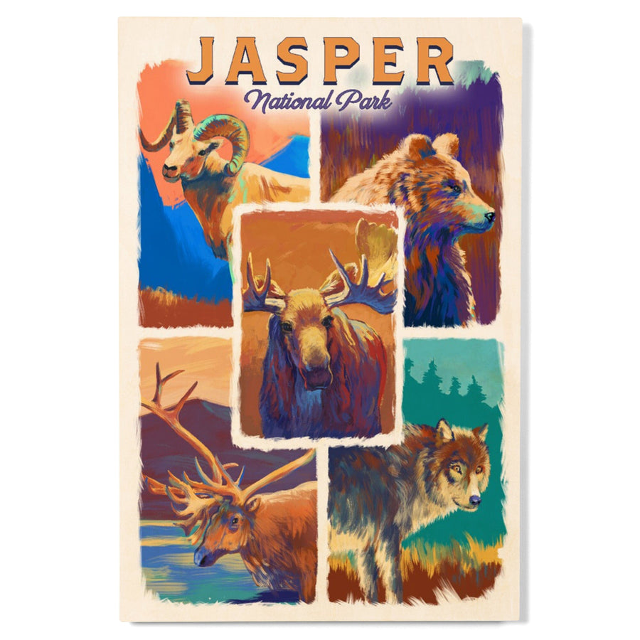 Jasper National Park, Canada, Vivid Animals, Lantern Press Artwork, Wood Signs and Postcards - Lantern Press