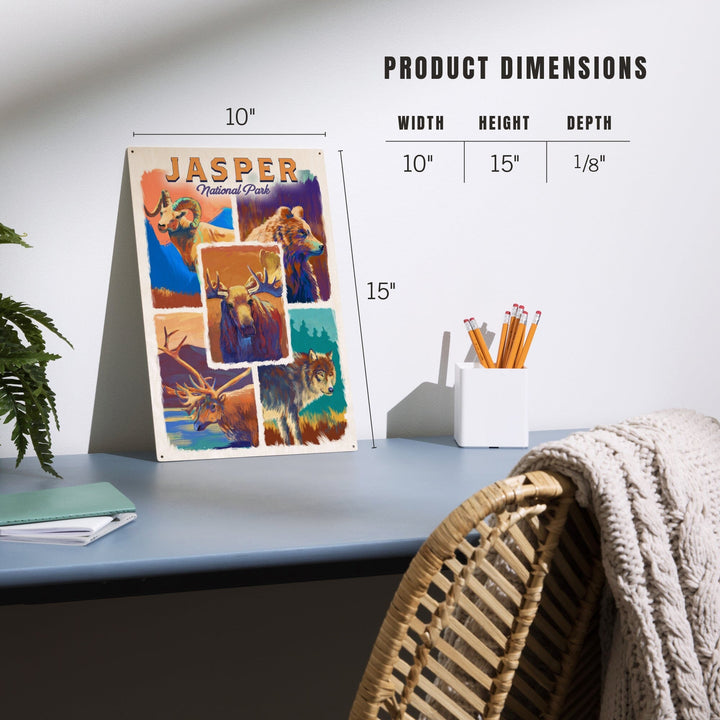 Jasper National Park, Canada, Vivid Animals, Lantern Press Artwork, Wood Signs and Postcards - Lantern Press