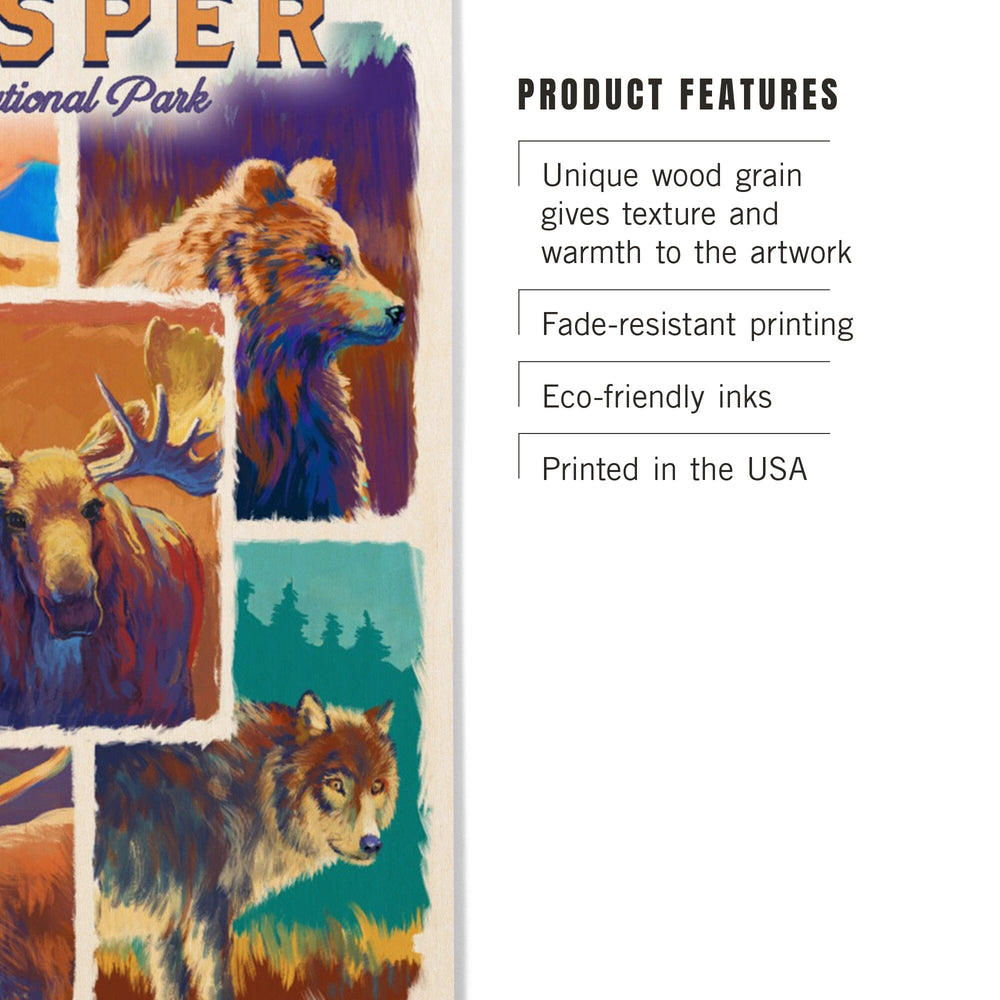 Jasper National Park, Canada, Vivid Animals, Lantern Press Artwork, Wood Signs and Postcards - Lantern Press
