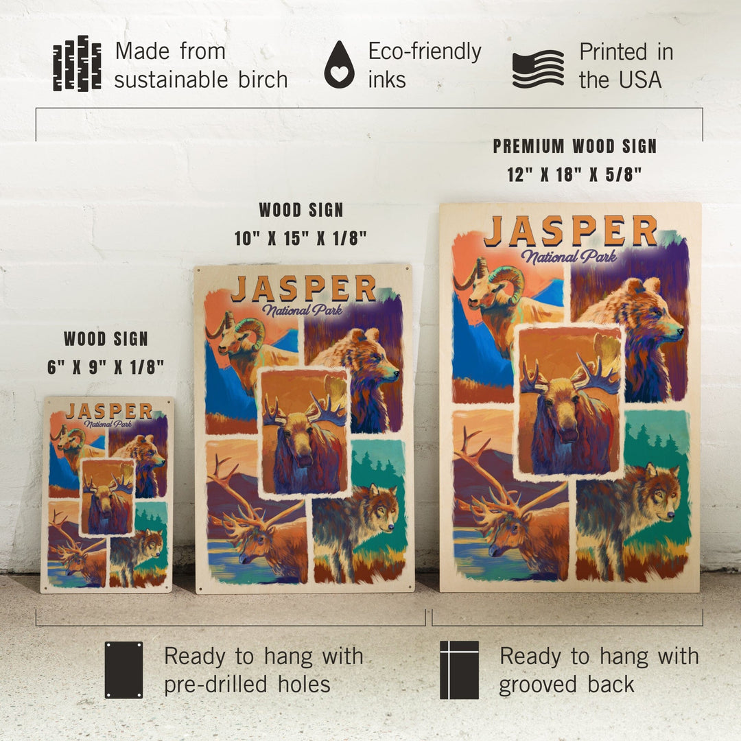 Jasper National Park, Canada, Vivid Animals, Lantern Press Artwork, Wood Signs and Postcards - Lantern Press