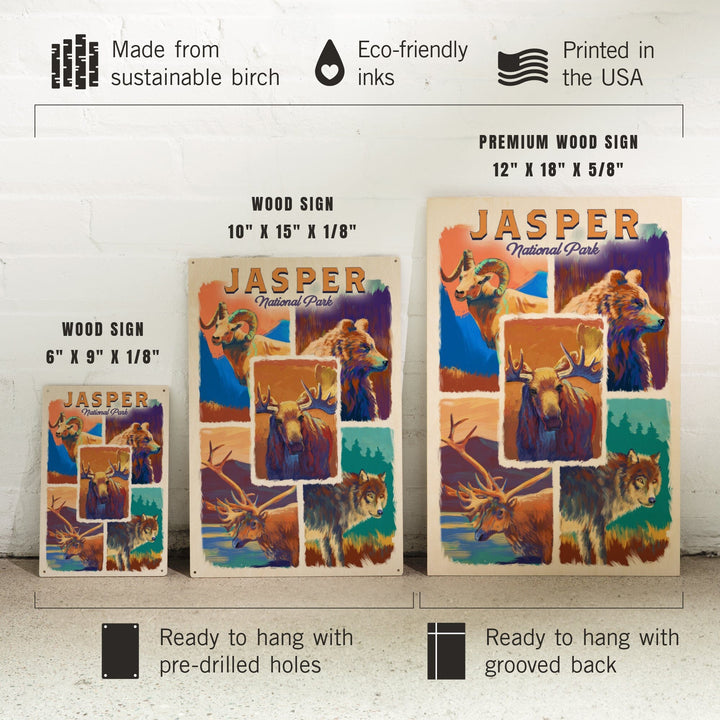Jasper National Park, Canada, Vivid Animals, Lantern Press Artwork, Wood Signs and Postcards - Lantern Press