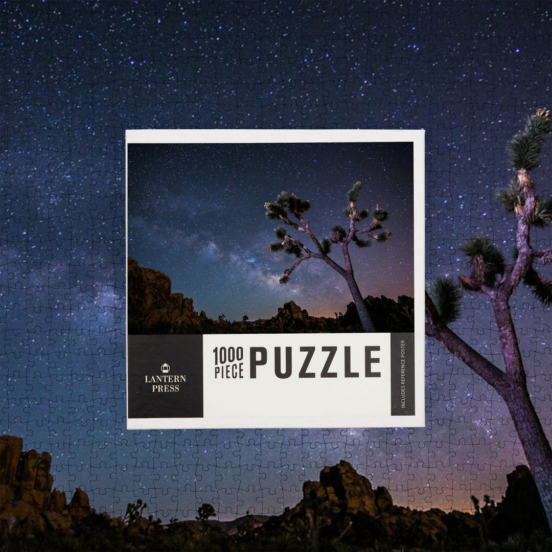 Joshua Tree, Milky Way, Jigsaw Puzzle Puzzle Lantern Press