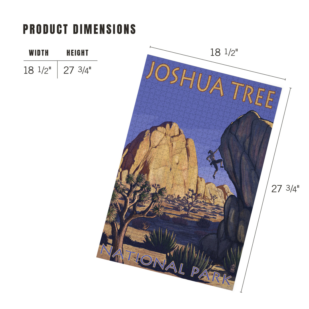 Joshua Tree National Park, California, Boulder Climber, Jigsaw Puzzle Puzzle Lantern Press