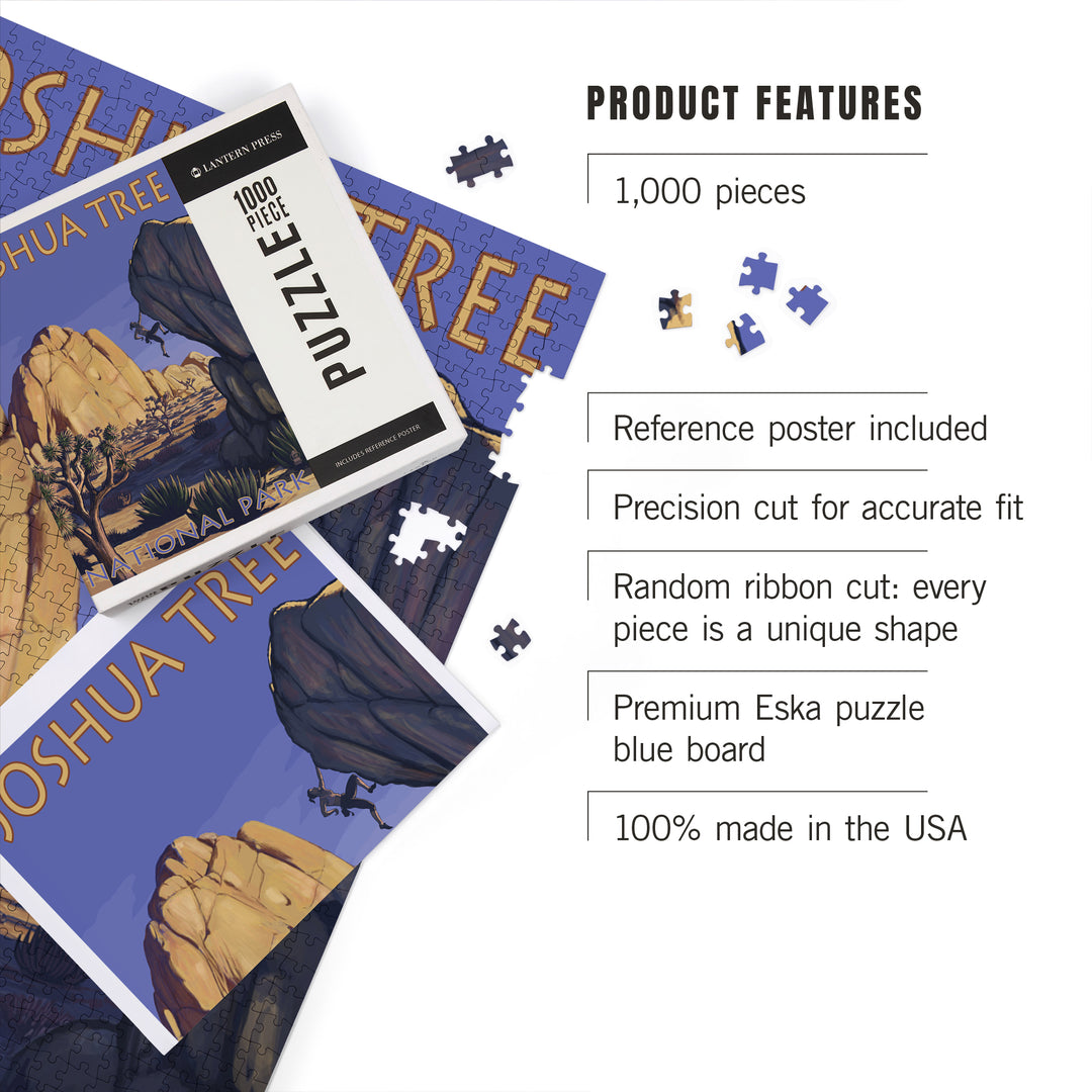 Joshua Tree National Park, California, Boulder Climber, Jigsaw Puzzle Puzzle Lantern Press