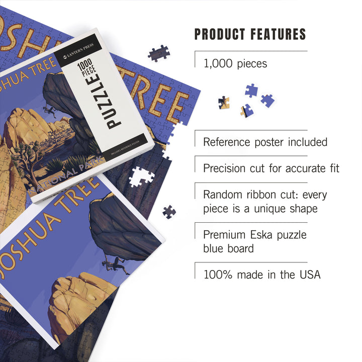 Joshua Tree National Park, California, Boulder Climber, Jigsaw Puzzle Puzzle Lantern Press