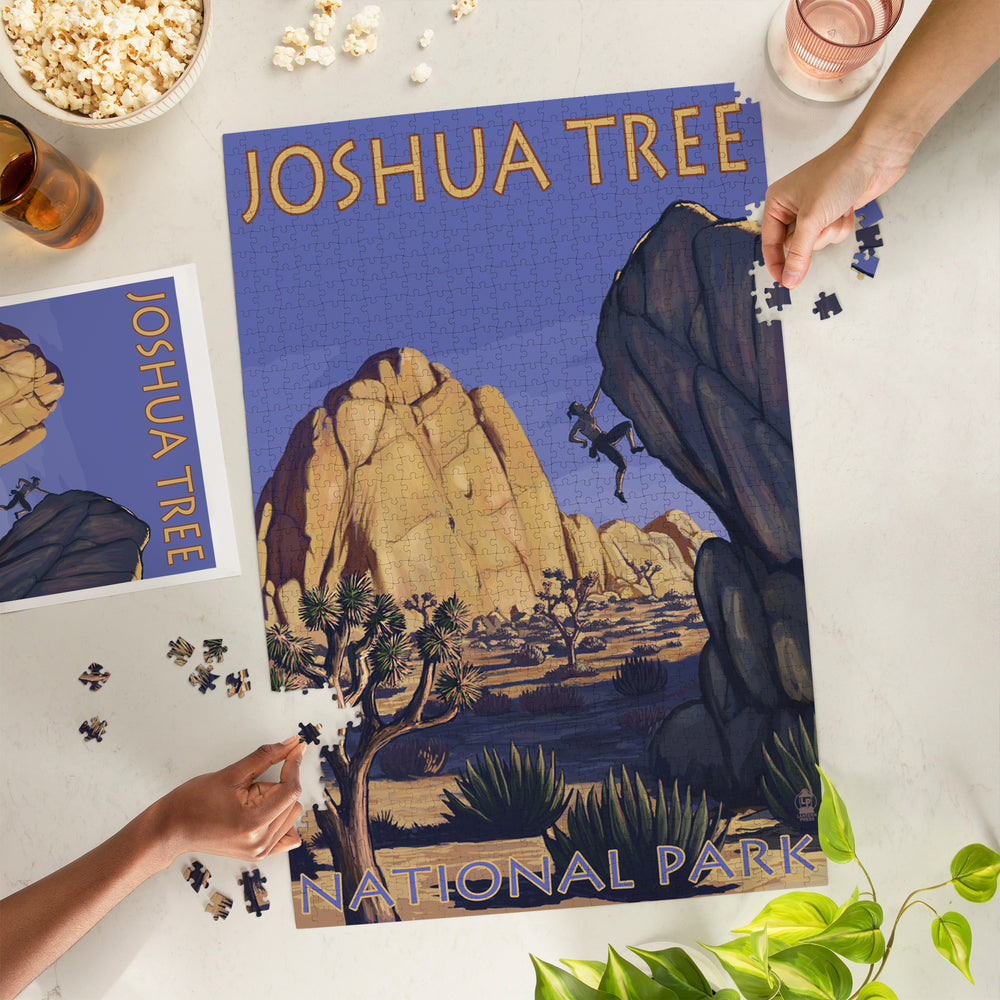 Joshua Tree National Park, California, Boulder Climber, Jigsaw Puzzle Puzzle Lantern Press