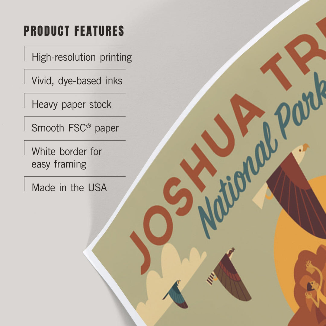 Joshua Tree National Park, California, Geometric National Park Series, Art & Giclee Prints - Lantern Press
