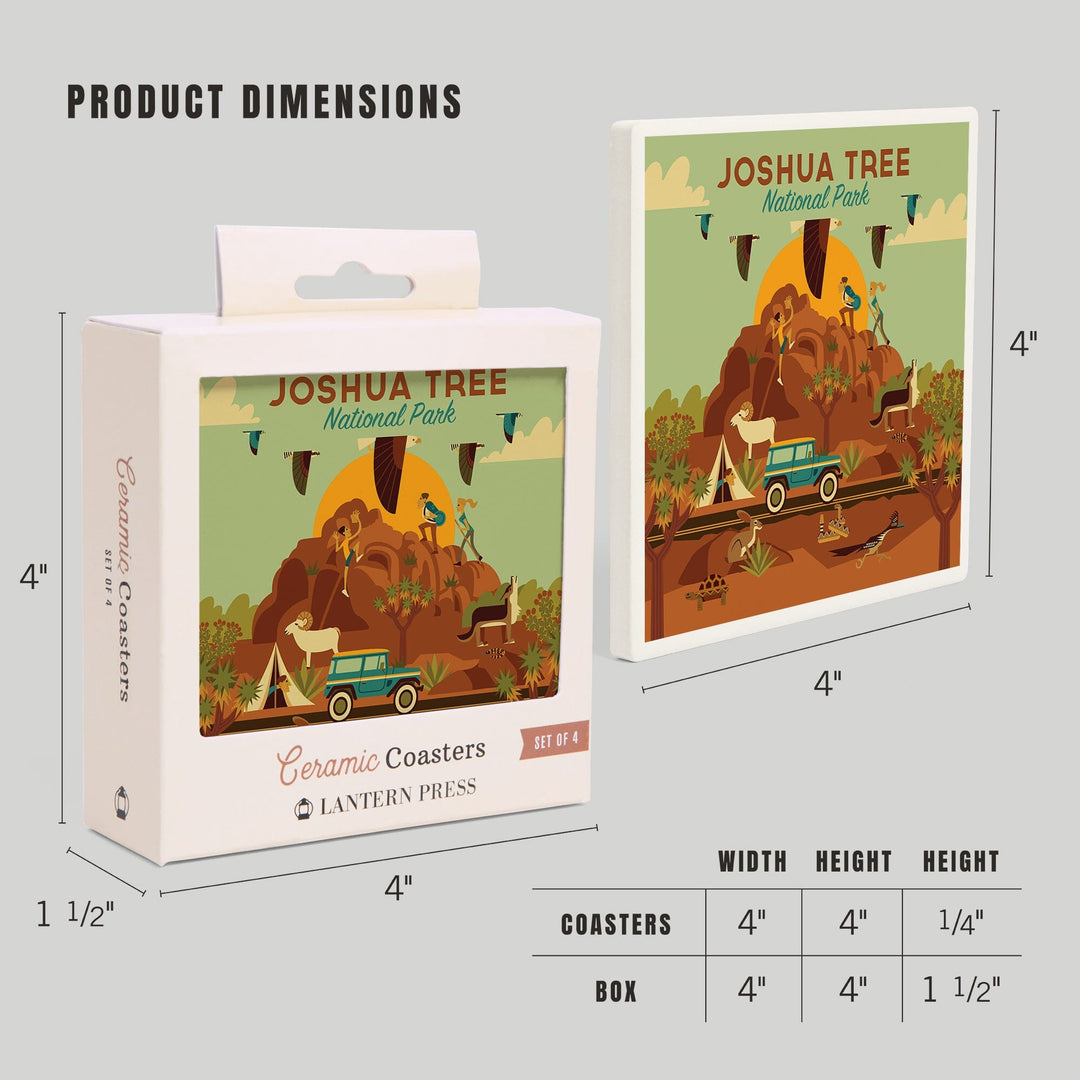 Joshua Tree National Park, California, Geometric National Park Series, Coasters Coasters Lantern Press