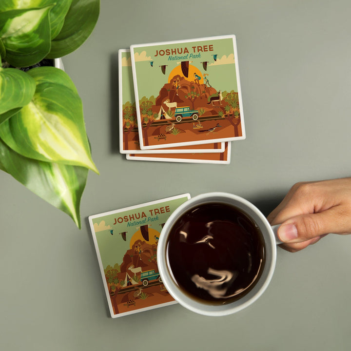 Joshua Tree National Park, California, Geometric National Park Series, Coasters Coasters Lantern Press